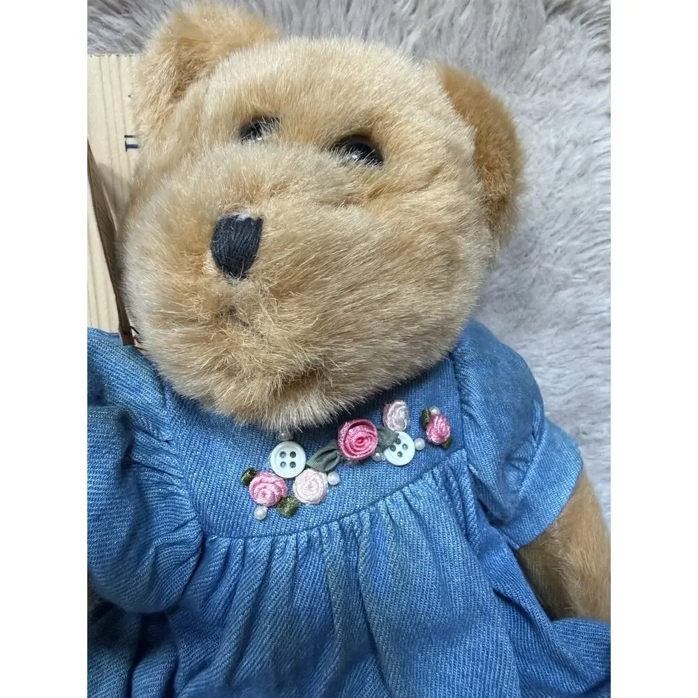 Boyds Bears Alice Plush Bear 13” Blue Dress Archive Collection Vintage 1994